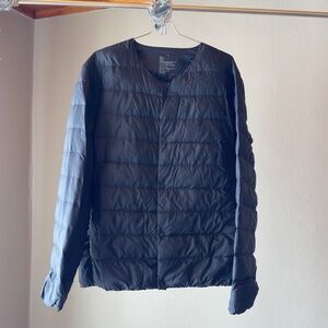 Muji Men's Lightweight Down Collarless Jacket